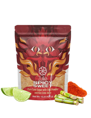 Zulka Spicy Sweet, Pure Cane Sugar with Chili Powder and Key Lime Juice, 15oz